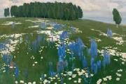 Paul Raud Field of flowers oil